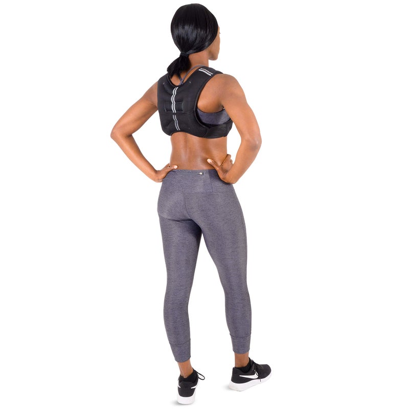 ProsourceFit Exercise Weighted Training Vest - 6lb, Black - Image 5